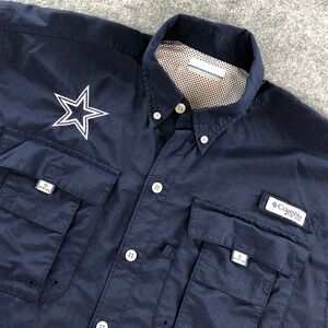 Columbia Mens Shirt S Nylon Long Sleeve Made in Vietnam Button Up Down